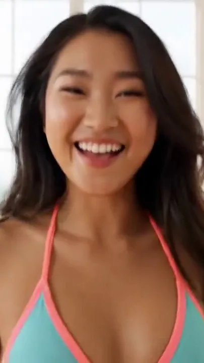 Super hot asian girl’s summer dance