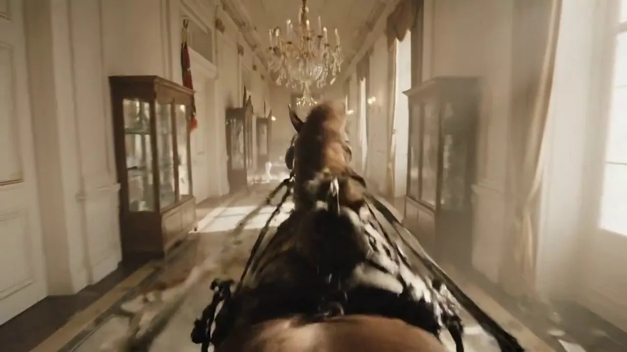 Warhorse Thundering Through Ornate White House Corridors
